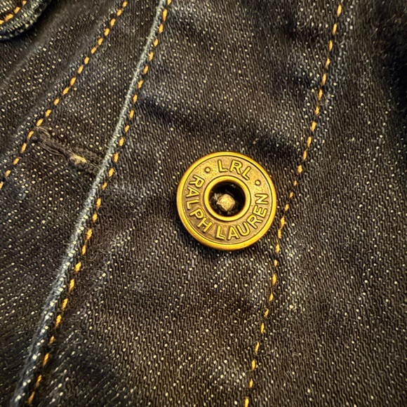 Ralph Lauren Navy Denim Jacket with Tan Details - Picture 4 of 4